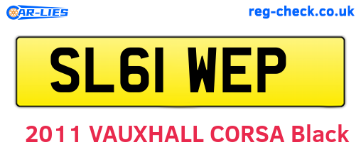 SL61WEP are the vehicle registration plates.