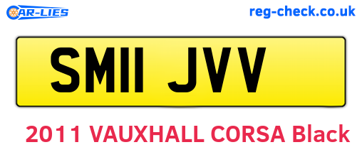 SM11JVV are the vehicle registration plates.