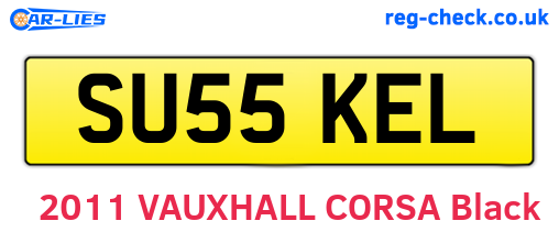 SU55KEL are the vehicle registration plates.
