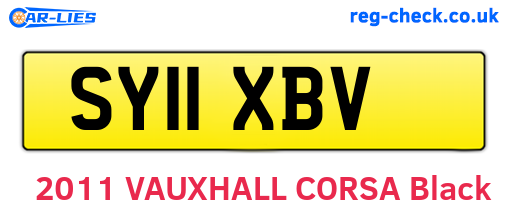 SY11XBV are the vehicle registration plates.