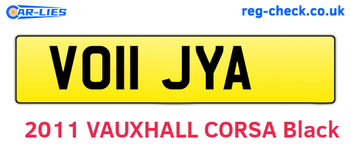 VO11JYA are the vehicle registration plates.