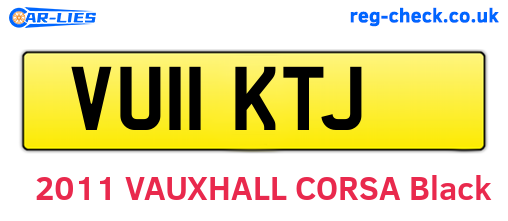 VU11KTJ are the vehicle registration plates.
