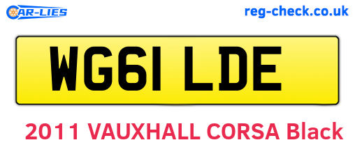 WG61LDE are the vehicle registration plates.