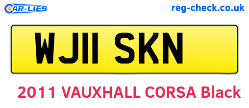 WJ11SKN are the vehicle registration plates.