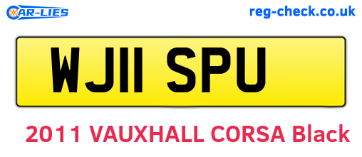 WJ11SPU are the vehicle registration plates.