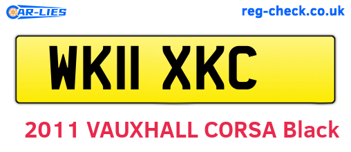 WK11XKC are the vehicle registration plates.