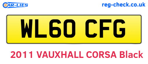 WL60CFG are the vehicle registration plates.