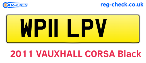 WP11LPV are the vehicle registration plates.