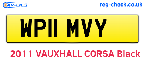 WP11MVY are the vehicle registration plates.