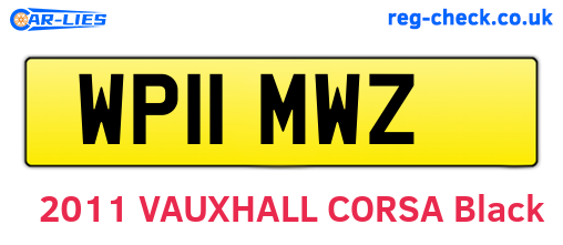 WP11MWZ are the vehicle registration plates.