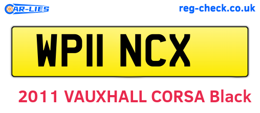 WP11NCX are the vehicle registration plates.
