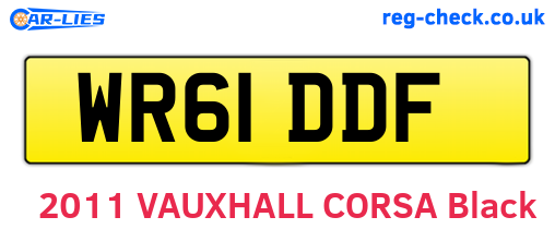 WR61DDF are the vehicle registration plates.