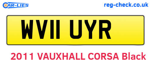 WV11UYR are the vehicle registration plates.