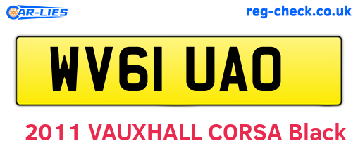 WV61UAO are the vehicle registration plates.