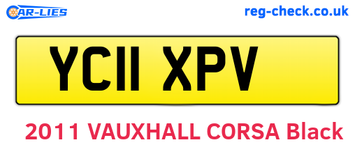 YC11XPV are the vehicle registration plates.