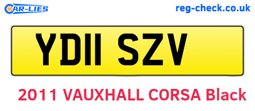 YD11SZV are the vehicle registration plates.