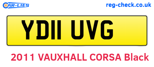 YD11UVG are the vehicle registration plates.