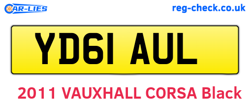YD61AUL are the vehicle registration plates.
