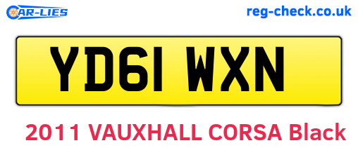 YD61WXN are the vehicle registration plates.