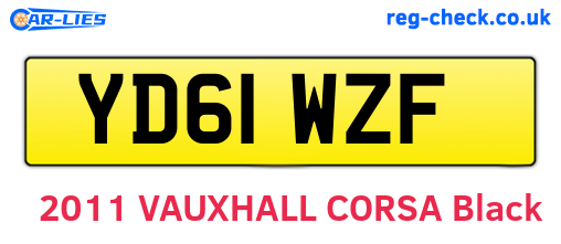 YD61WZF are the vehicle registration plates.