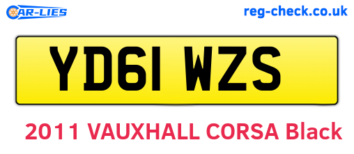 YD61WZS are the vehicle registration plates.