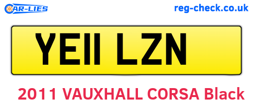 YE11LZN are the vehicle registration plates.