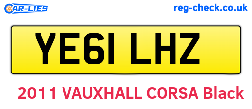 YE61LHZ are the vehicle registration plates.