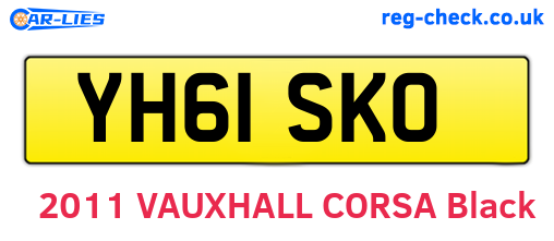 YH61SKO are the vehicle registration plates.