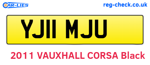 YJ11MJU are the vehicle registration plates.
