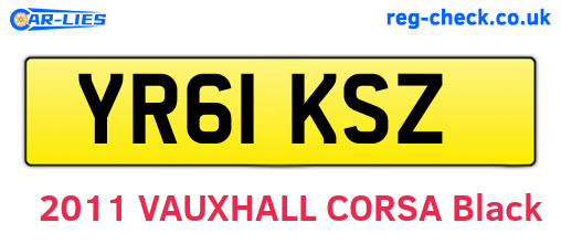 YR61KSZ are the vehicle registration plates.
