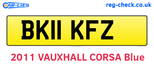 BK11KFZ are the vehicle registration plates.