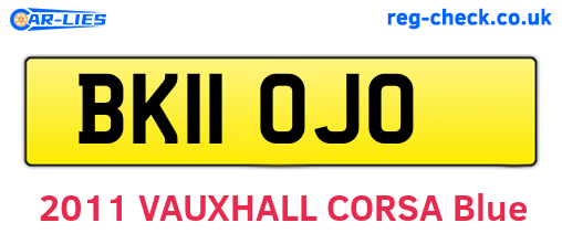 BK11OJO are the vehicle registration plates.
