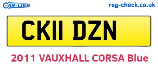 CK11DZN are the vehicle registration plates.