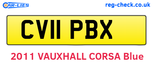 CV11PBX are the vehicle registration plates.