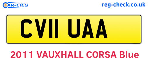 CV11UAA are the vehicle registration plates.