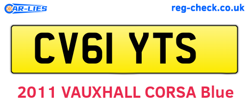 CV61YTS are the vehicle registration plates.