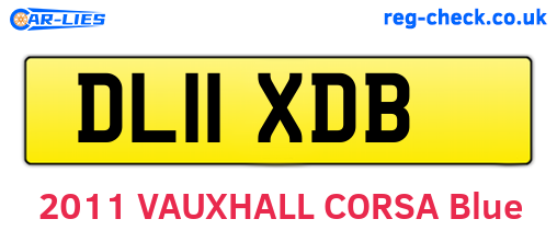 DL11XDB are the vehicle registration plates.