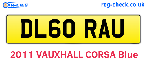 DL60RAU are the vehicle registration plates.