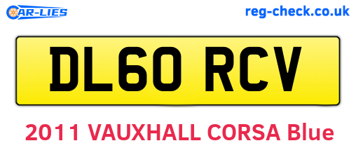 DL60RCV are the vehicle registration plates.