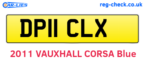 DP11CLX are the vehicle registration plates.