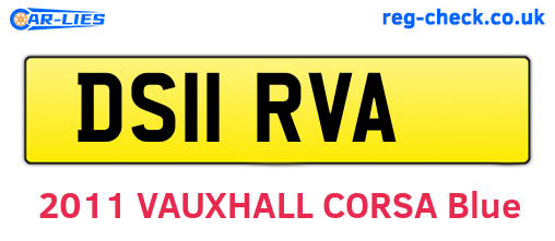 DS11RVA are the vehicle registration plates.