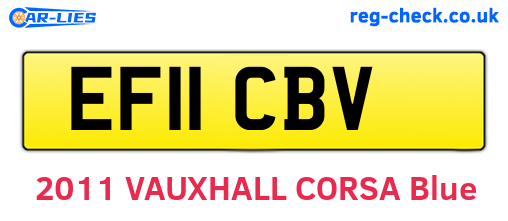 EF11CBV are the vehicle registration plates.