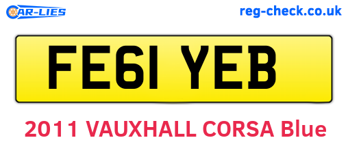 FE61YEB are the vehicle registration plates.