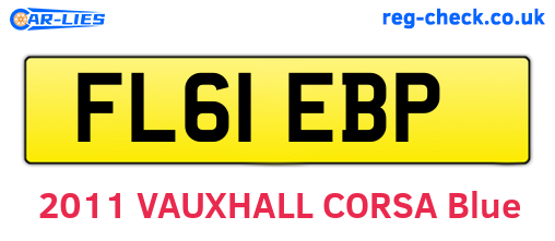 FL61EBP are the vehicle registration plates.