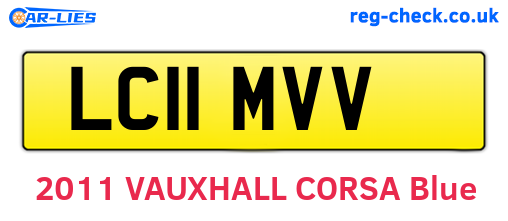 LC11MVV are the vehicle registration plates.