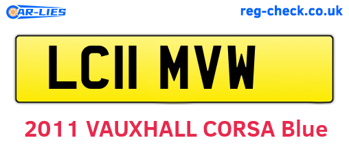 LC11MVW are the vehicle registration plates.