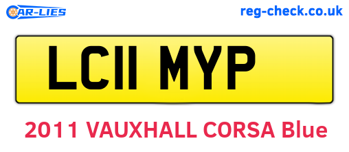 LC11MYP are the vehicle registration plates.