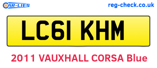 LC61KHM are the vehicle registration plates.