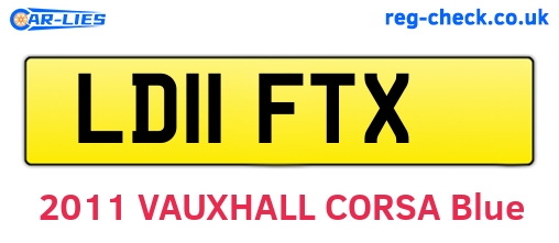 LD11FTX are the vehicle registration plates.