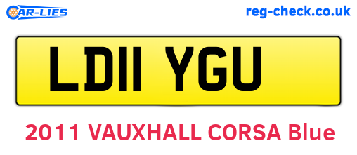 LD11YGU are the vehicle registration plates.